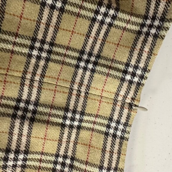 Vintage Roots Y2K Academia Plaid Mustard Preppy Wool Blend Mini Skirt Size 8 - Picture 7 of 11